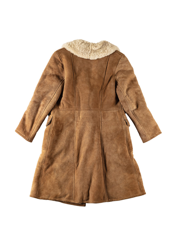 Vintage 70's Women Sheepskin Coat in BrownMN522