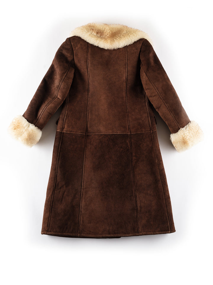 Vintage 70's Women Sheepskin Coat in BrownMN265