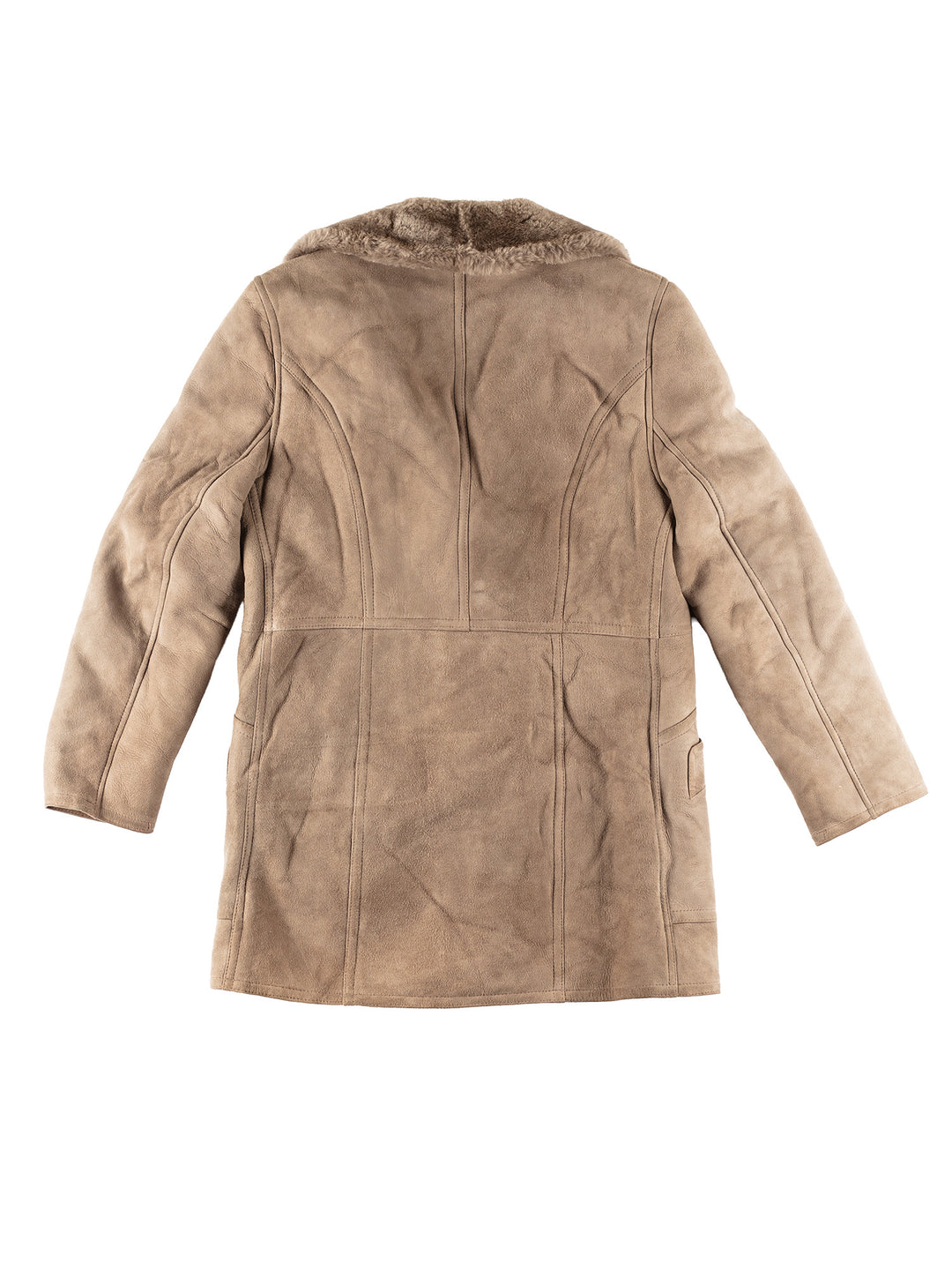 Vintage 80's Men Sheepskin Coat in GrayVN223