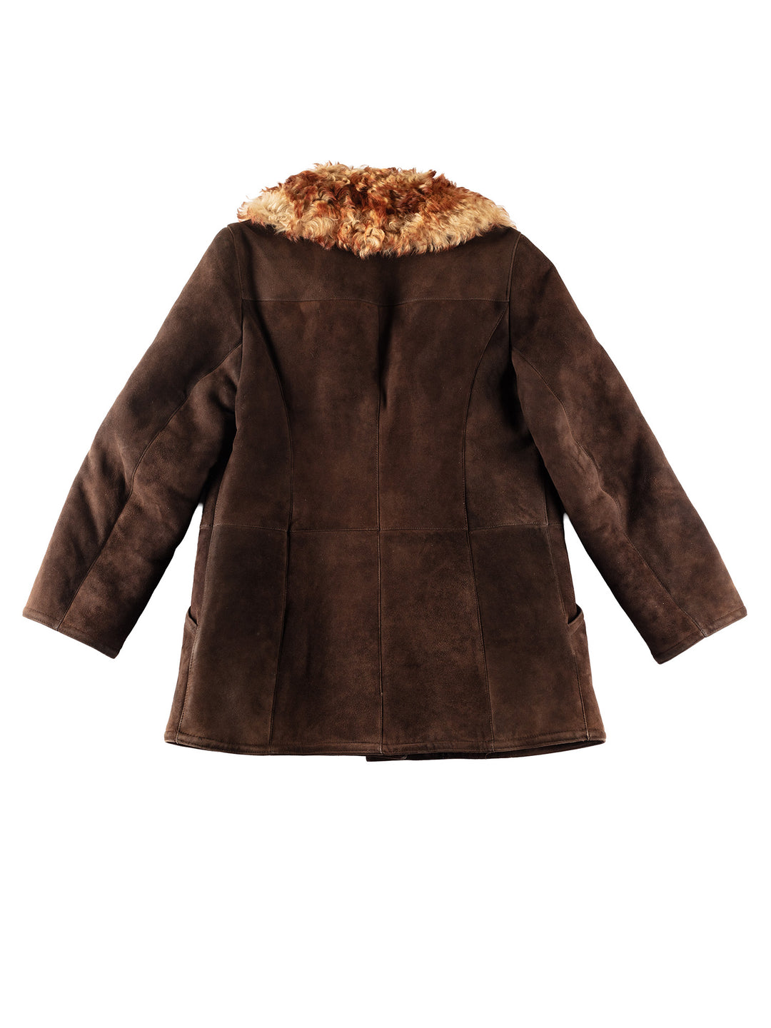 Vintage 80's Women Sheepskin Coat in BrownMN249