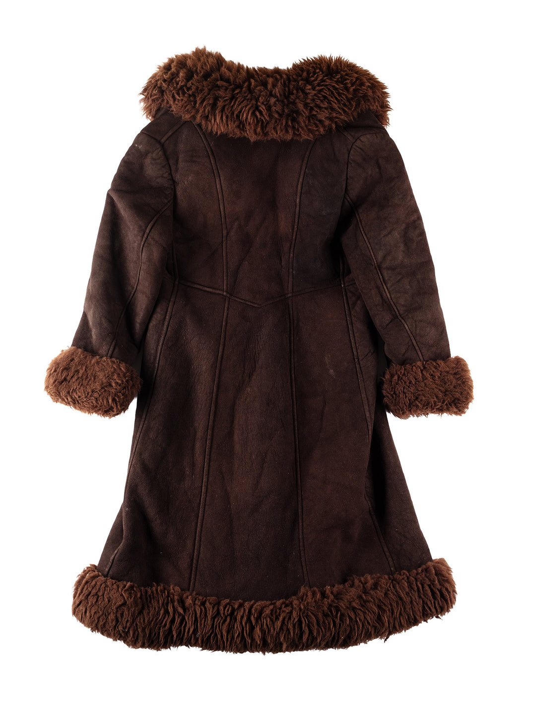 Vintage 80's Women Sheepskin Coat in BrownMN139
