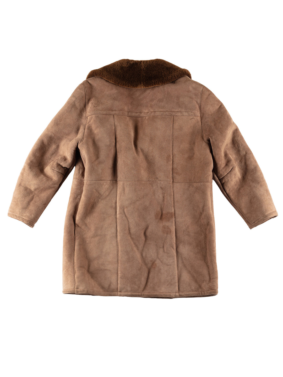 Vintage 80's Men Sheepskin Coat in BrownVN483