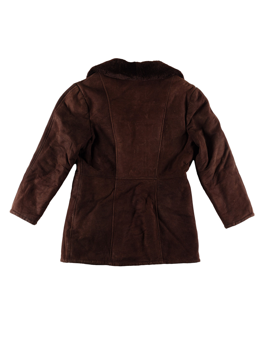 Vintage 80's Men Sheepskin Coat in BrownVN482
