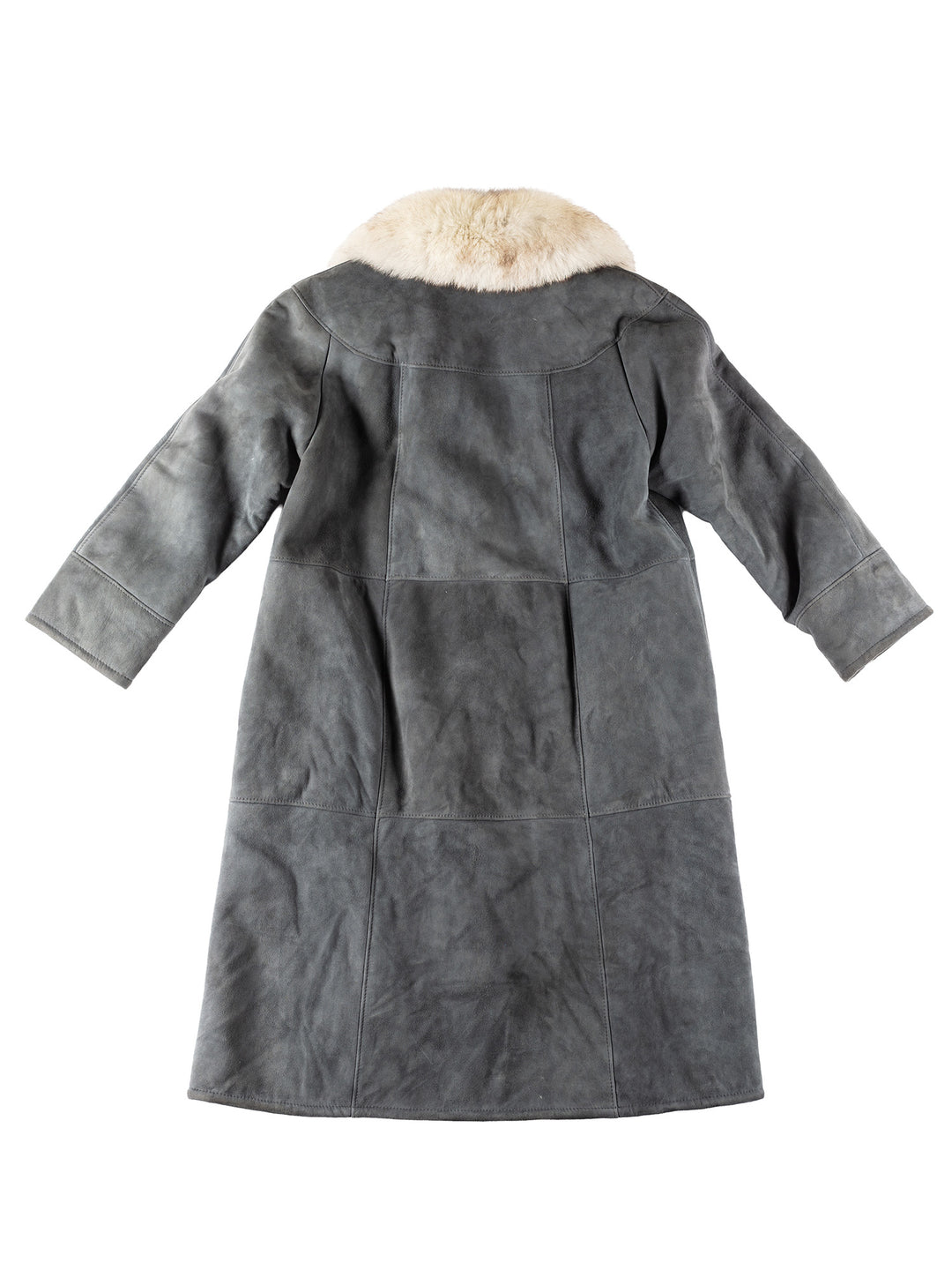 Vintage 70's Women Sheepskin Coat in GrayMN184