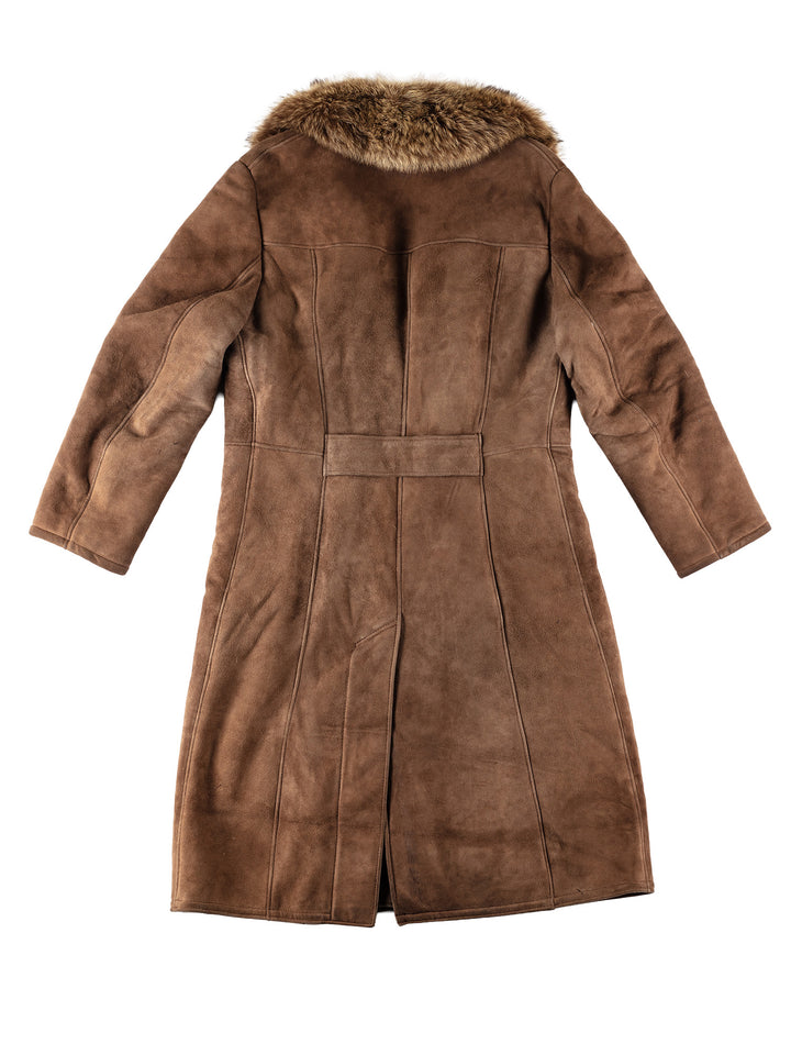Vintage 70's Men Sheepskin Coat in BrownVN637