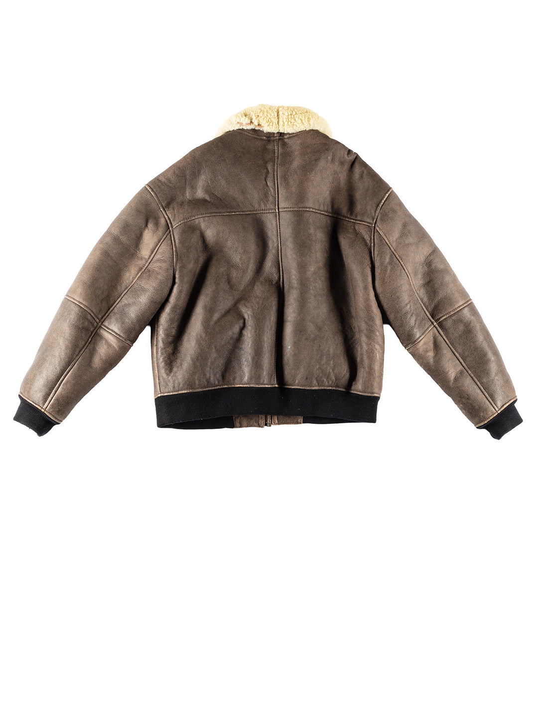 Vintage 80's Men Sheepskin Jacket in BrownVN383