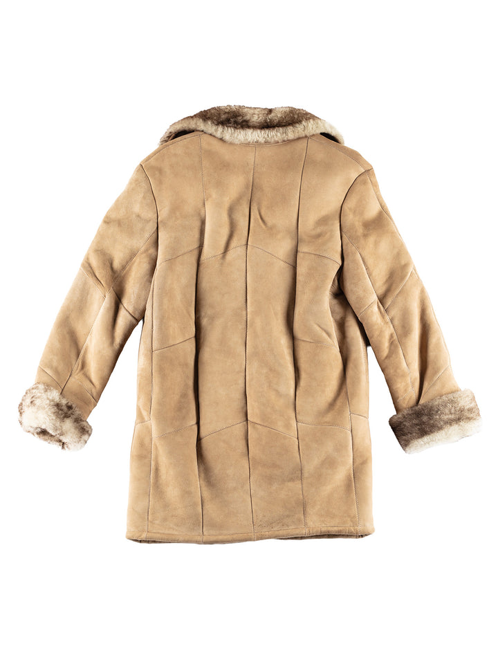 Vintage 70's Women Sheepskin Coat in BeigeMN431