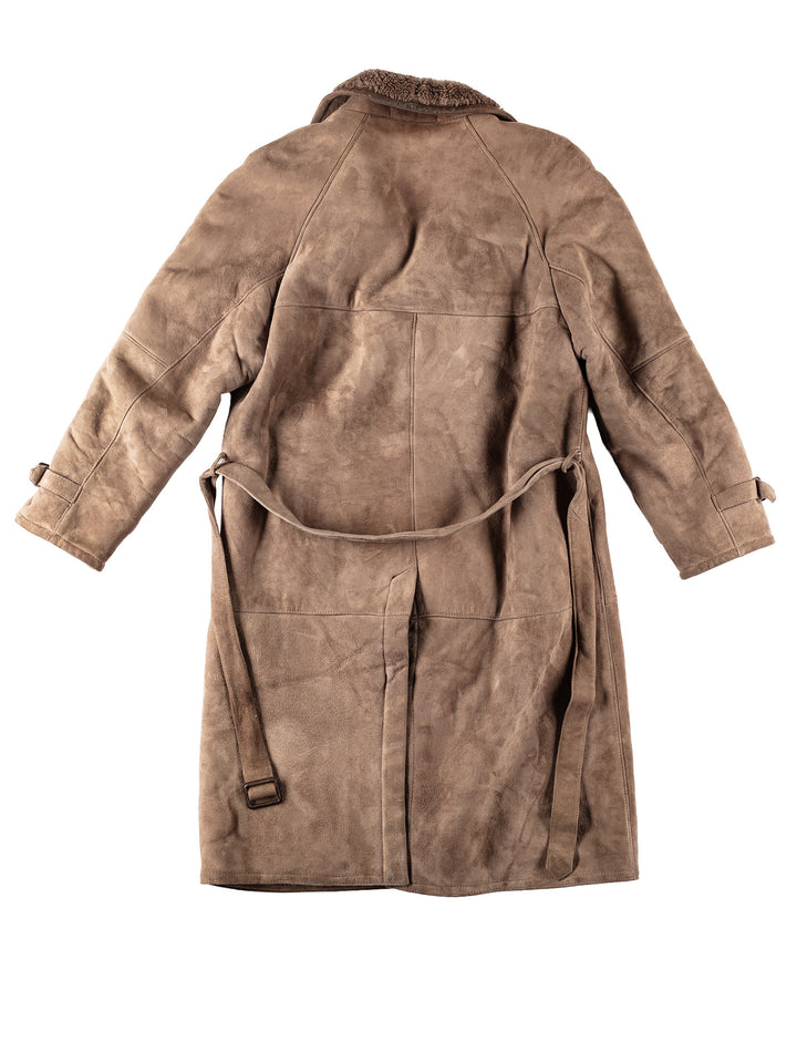 Vintage 80's Men Sheepskin Coat in BeigeVN123