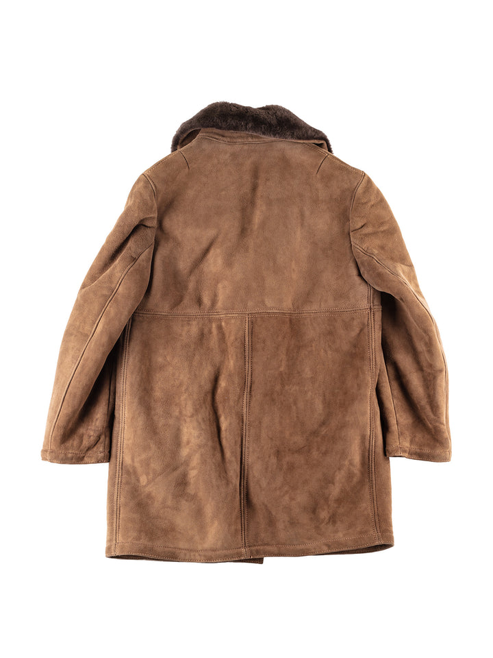 Vintage 70's Men Sheepskin Coat in Brown
