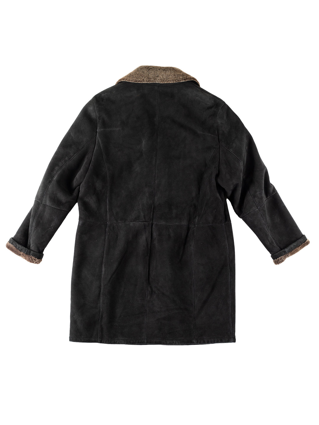 Vintage 80's Men Sheepskin Coat in BlackVN150