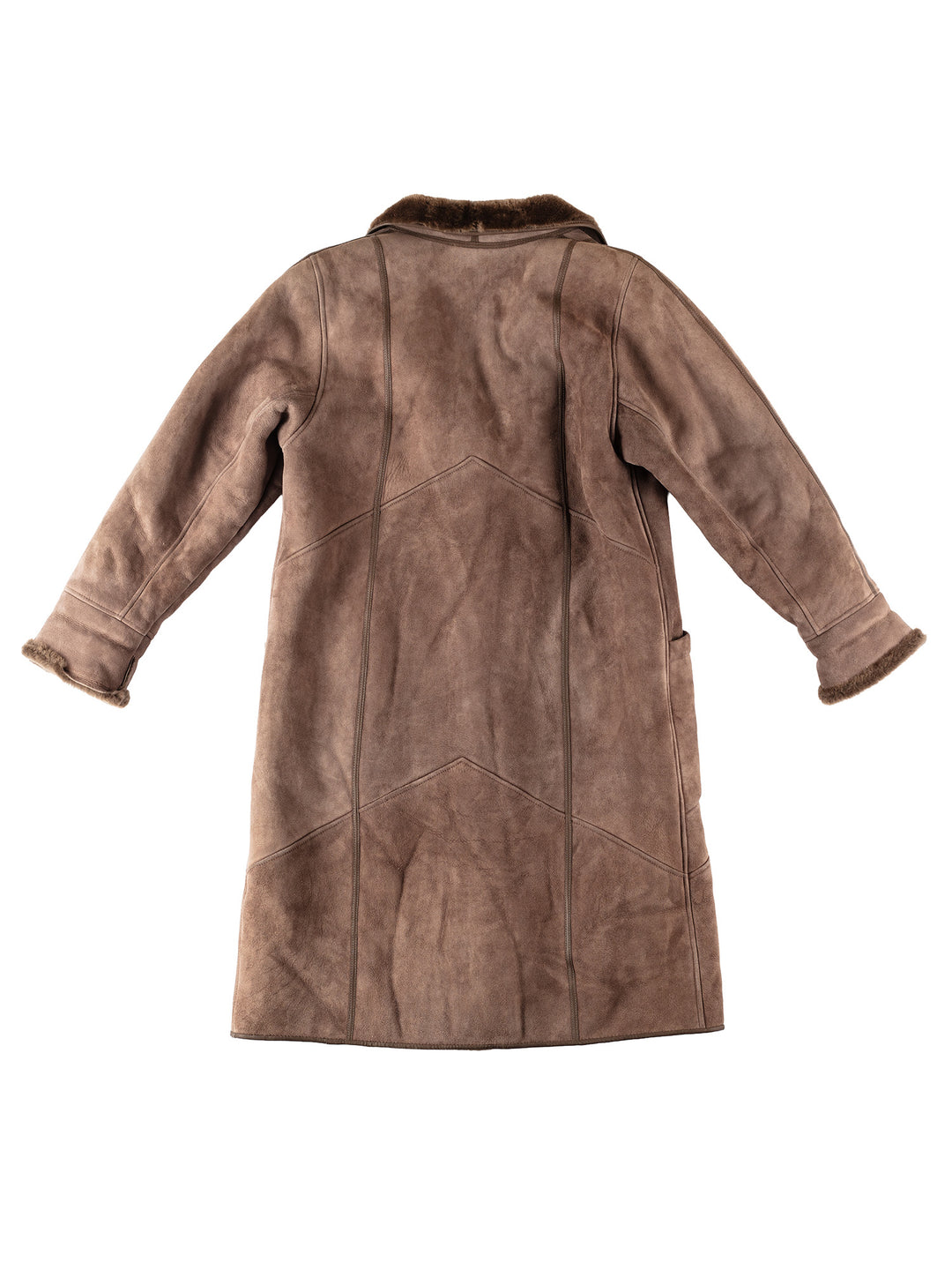 Vintage 80's Women Sheepskin Coat in BrownMN150