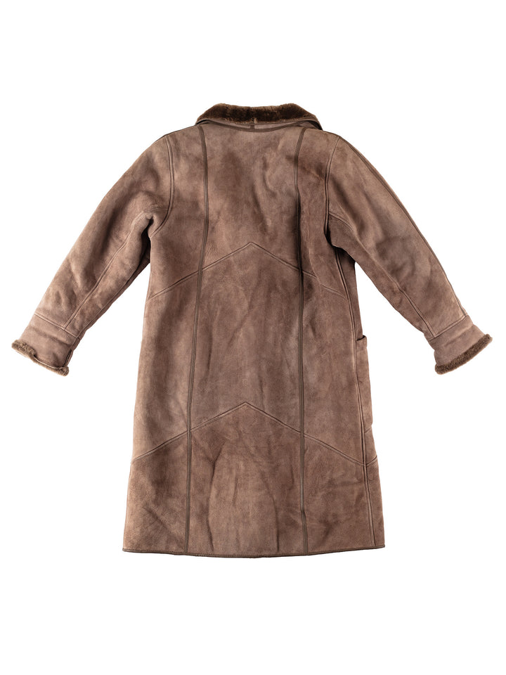 Vintage 80's Women Sheepskin Coat in BrownMN150