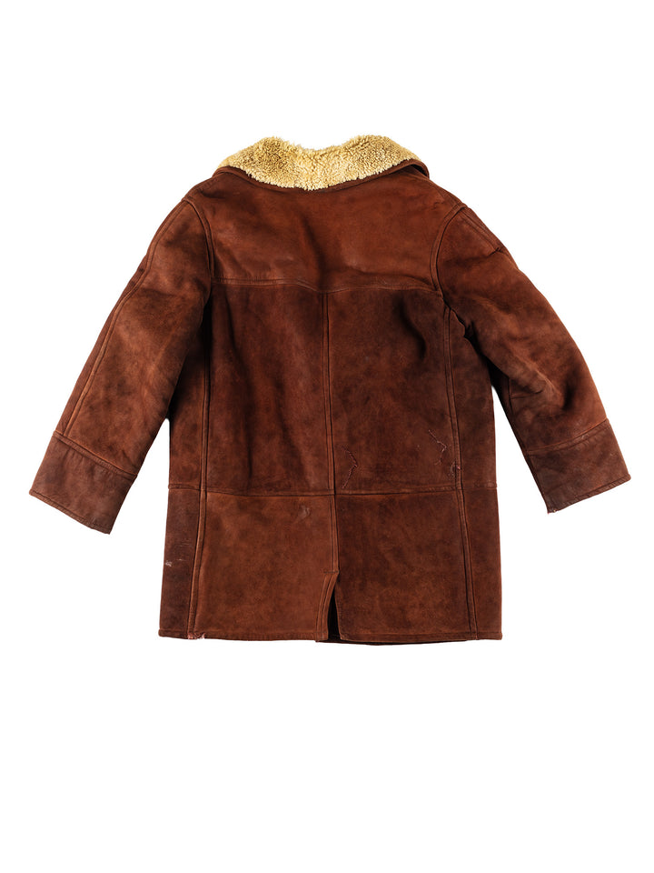 Vintage 70's Men Sheepskin Coat in BrownVN217