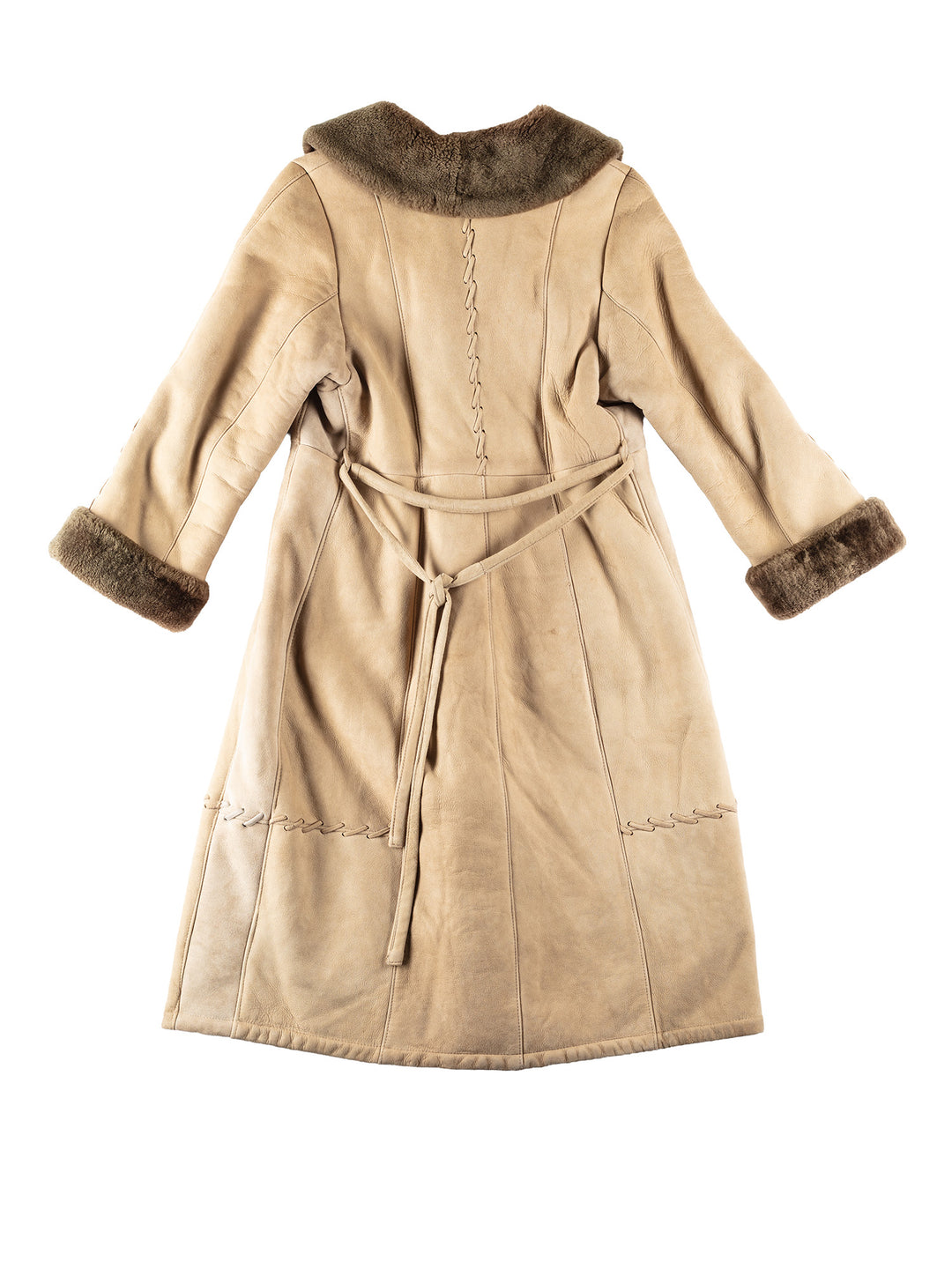 Vintage 90's Men Sheepskin Coat in BeigeMN187