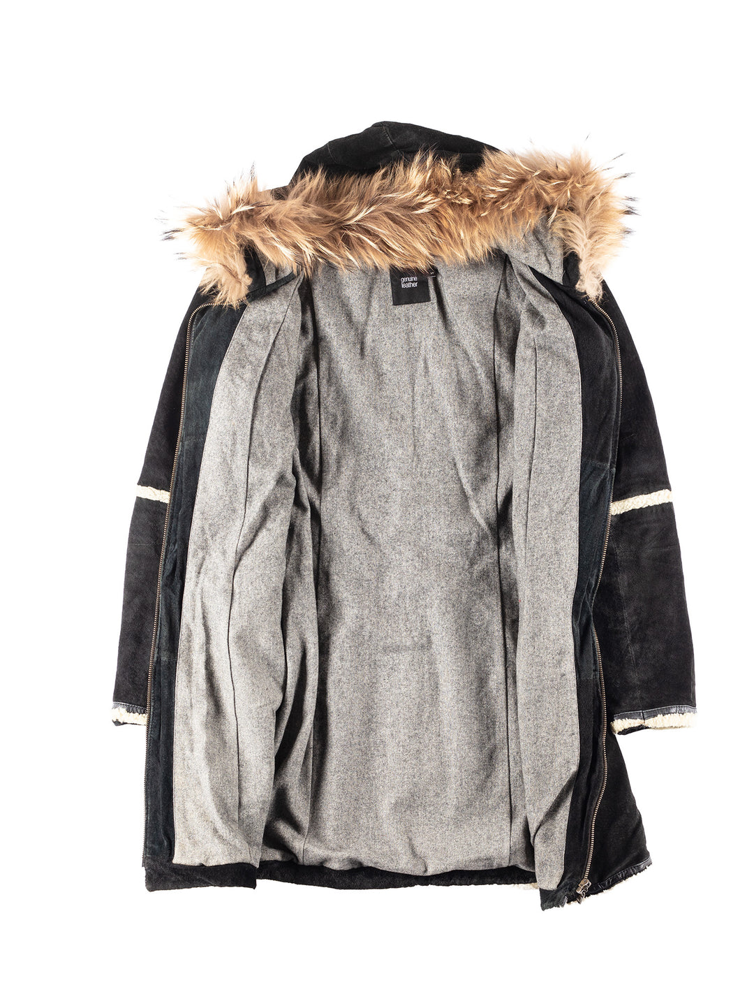 Vintage 00's Women Fur Coat in Black