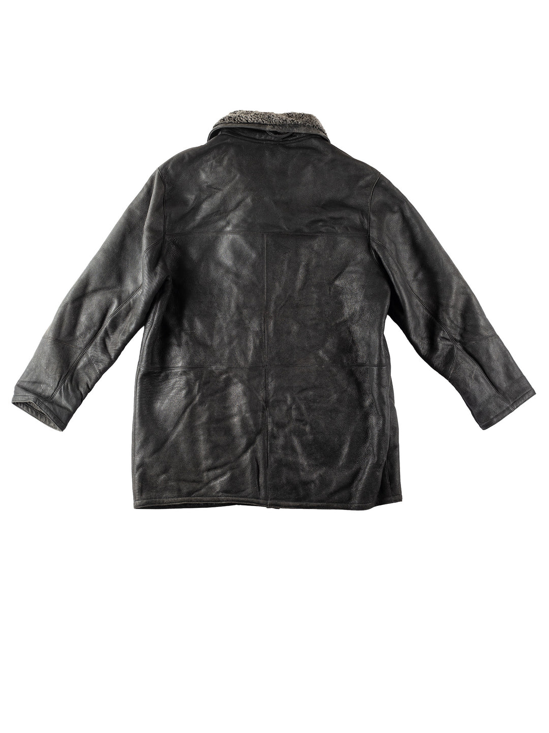 Vintage 90's Men Sheepskin Coat in BlackVN154