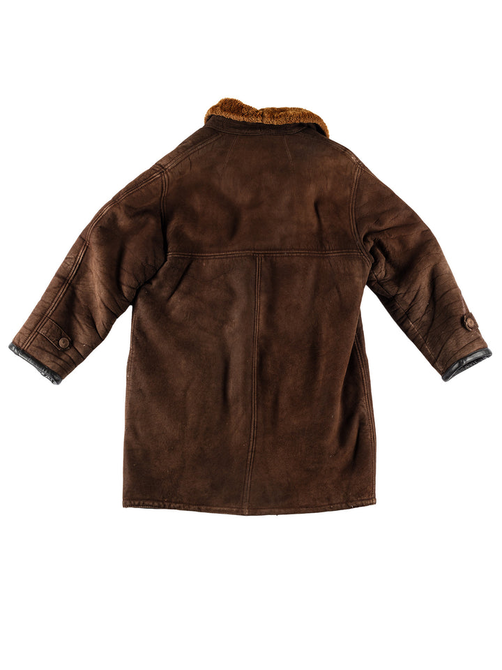 Vintage 70's Men Sheepskin Coat in BrownVN602