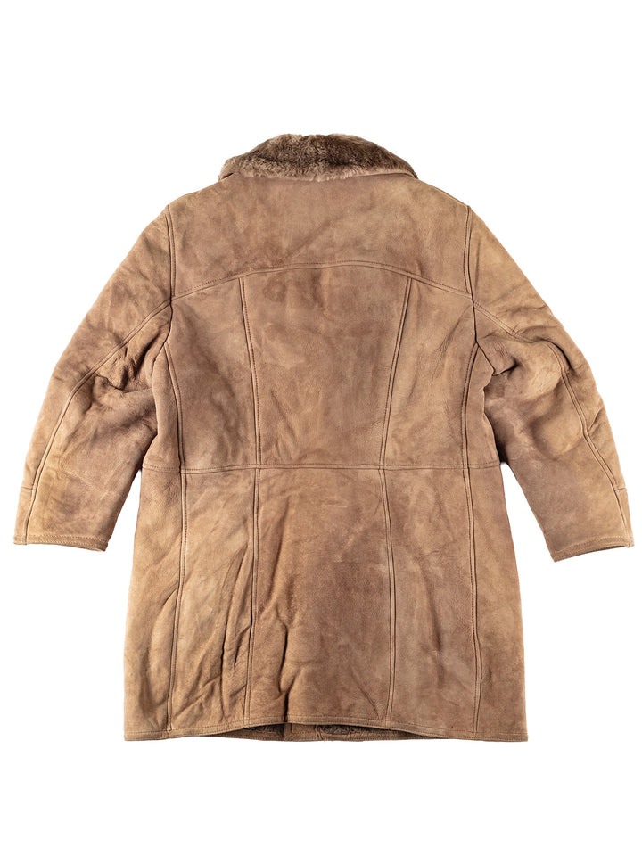 Vintage 80's Men Sheepskin Coat in BeigeVN113