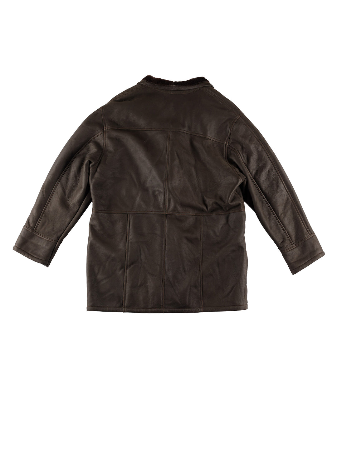 Vintage 80's Men Sheepskin Coat in BrownVN476