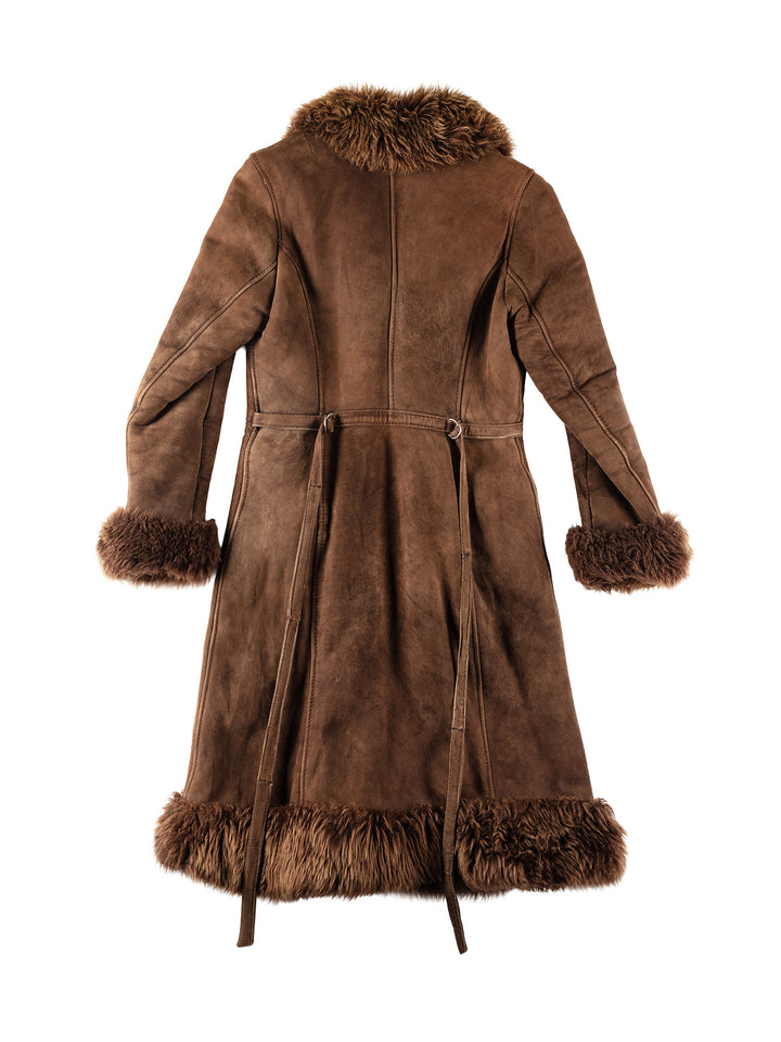 Vintage 70's Women Sheepskin Coat in BrownMN185