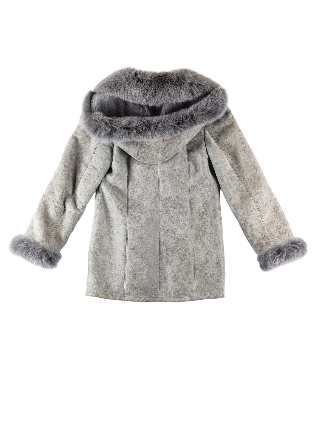 Vintage 90's Women Sheepskin Coat in GrayMN225