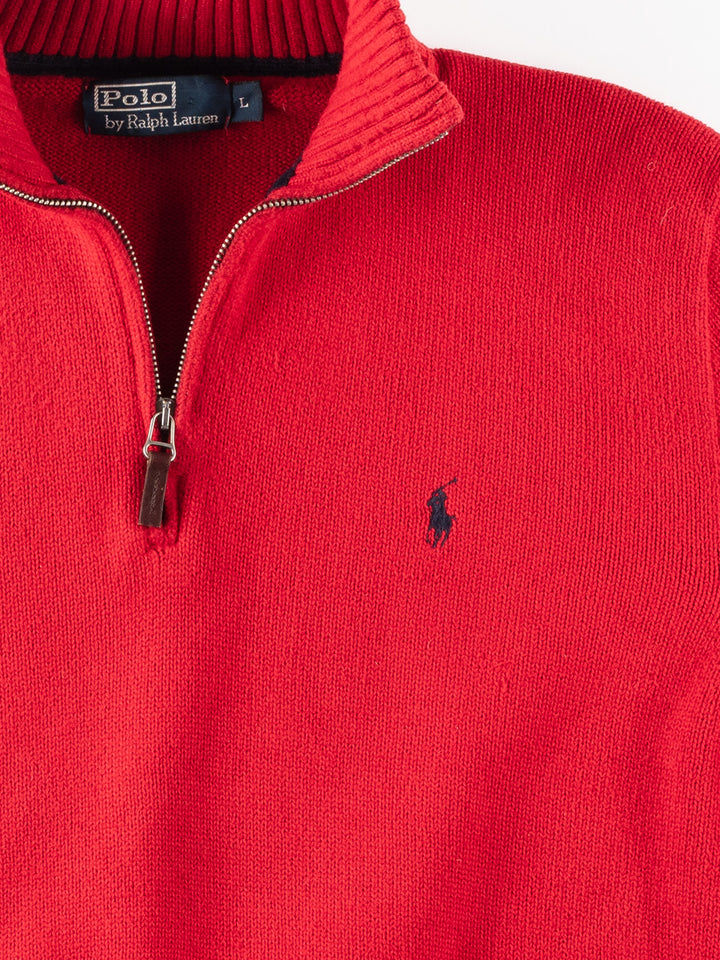 Vintage 2000. gadu vīriešu Ralph Lauren džemperis sarkanā krāsā