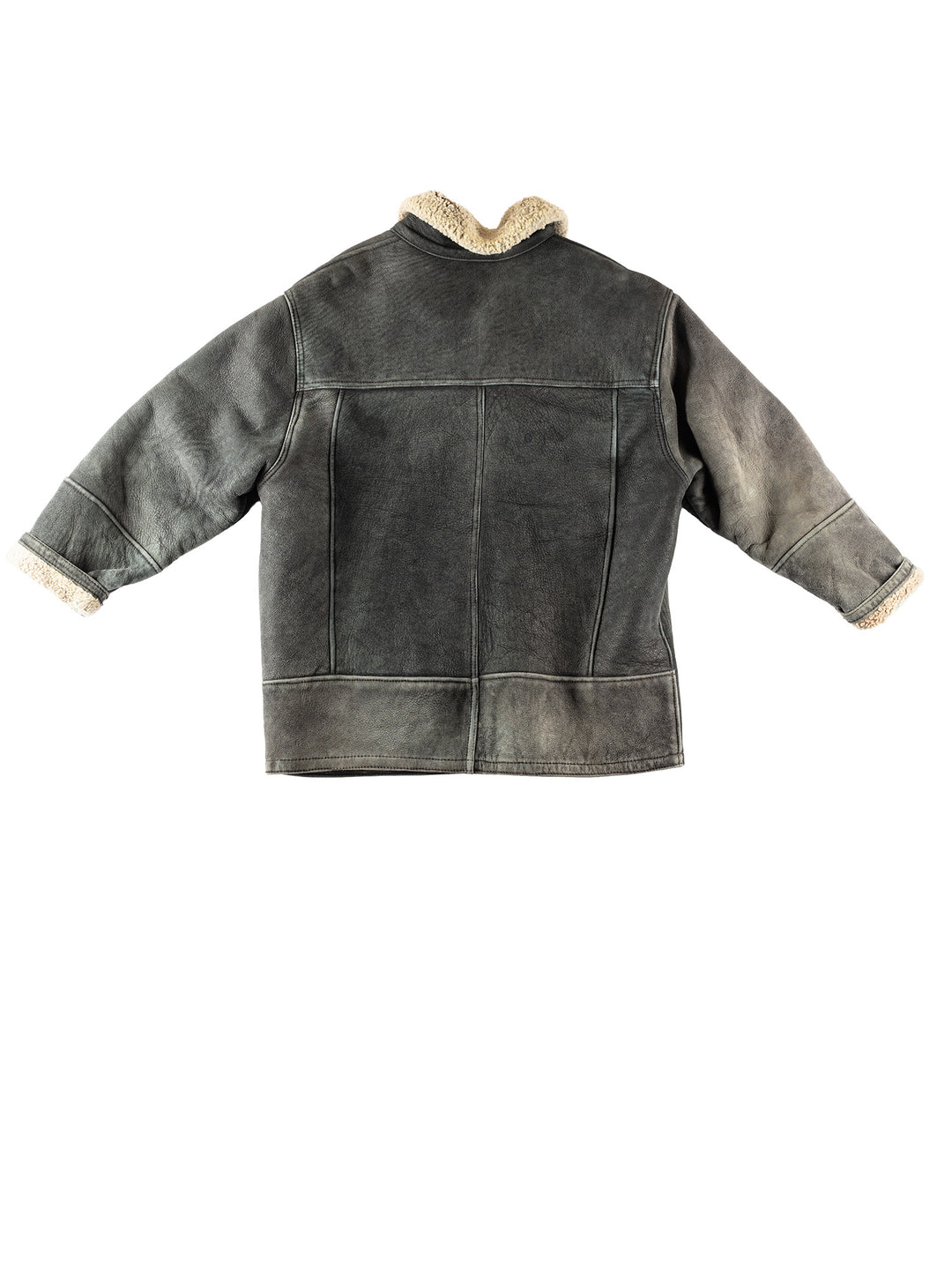 Vintage 90's Men Sheepskin Coat in GrayVN184