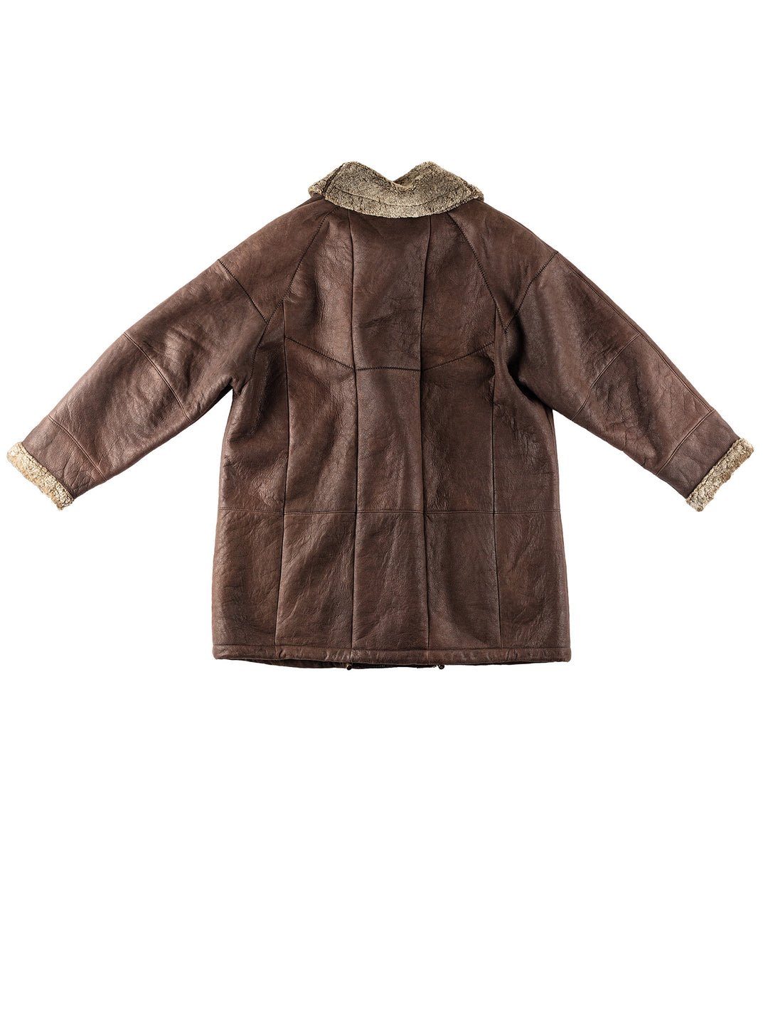 Vintage 80's Men Sheepskin Coat in BrownVN188