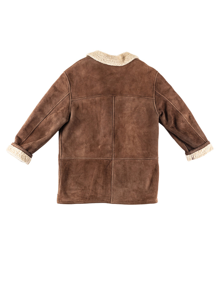 Vintage 90's Women Sheepskin Coat in BrownMN206