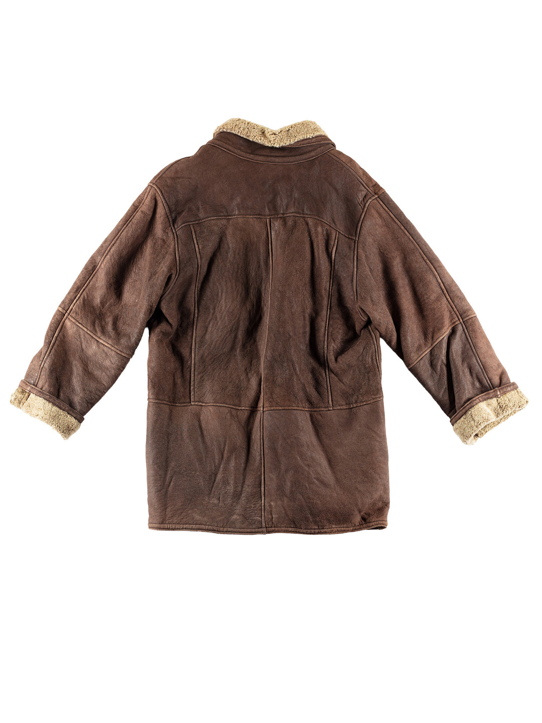 Vintage 80's Men Sheepskin Coat in BrownVN504