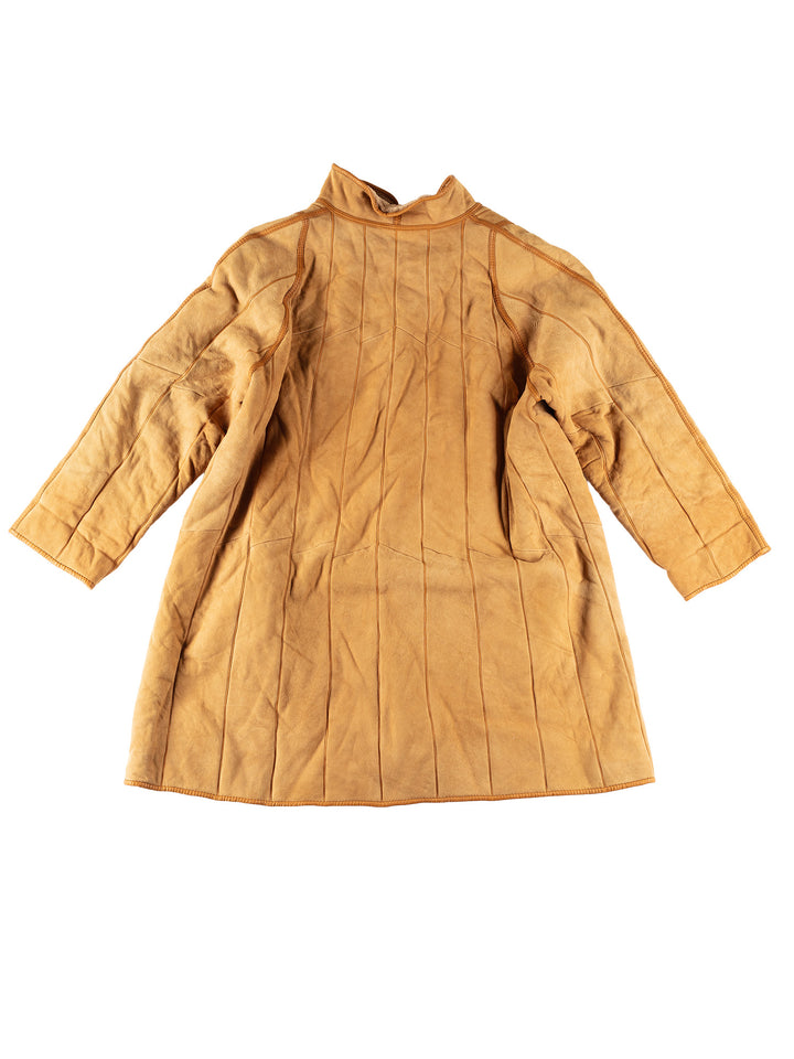 Vintage 80's Women Sheepskin Coat in BrownMN657