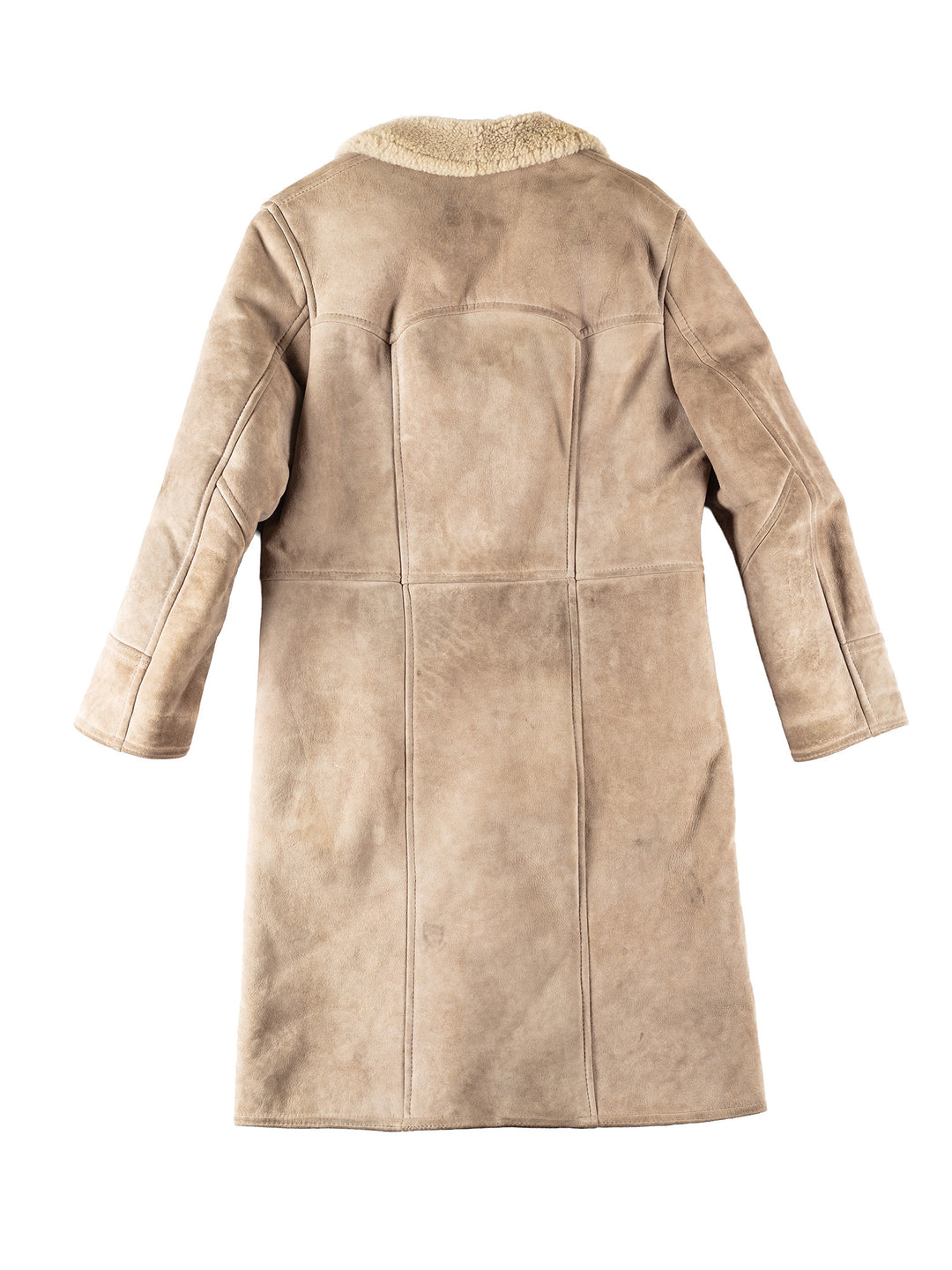 Vintage 70's Men Sheepskin Coat in Beige