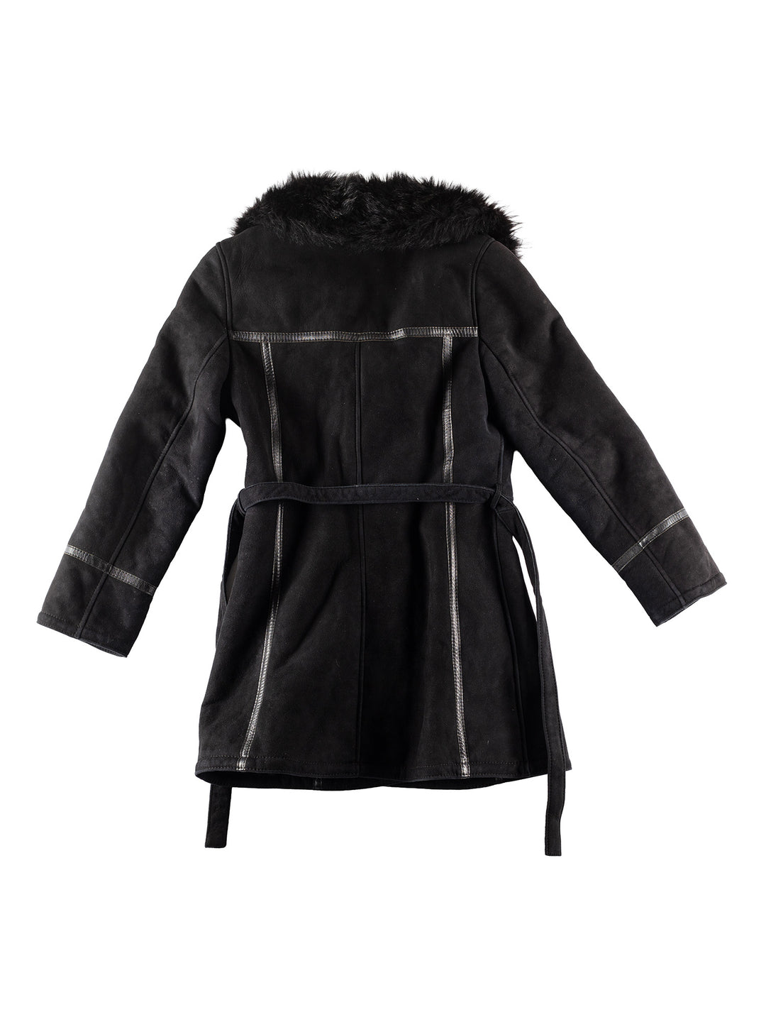 Vintage 70's Women Sheepskin Coat in BlackMN243