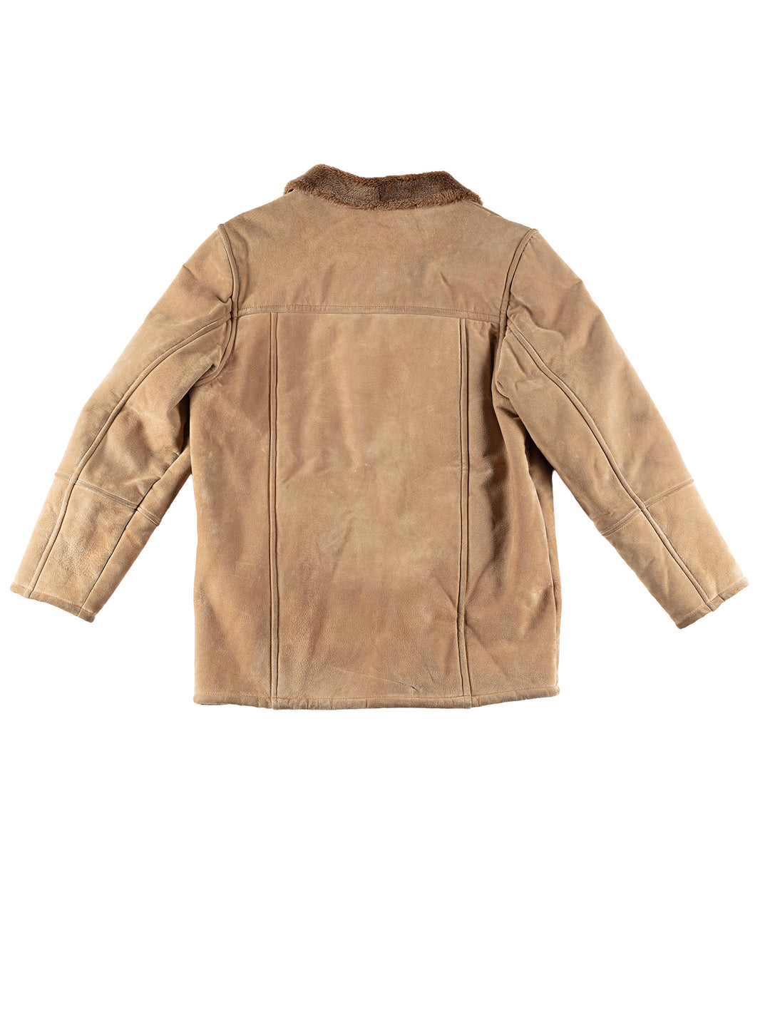 Vintage 80's Men Faux Sheepskin Coat in BeigeVN494