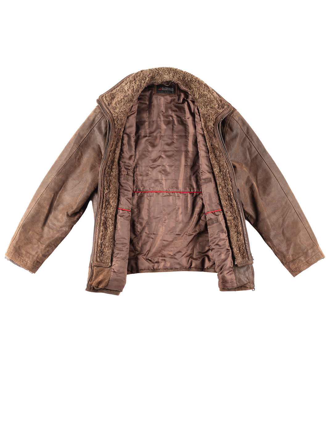 Vintage 00's Men Leather Jacket in Brown