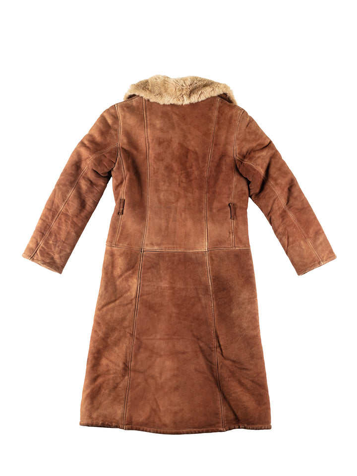 Vintage 70's Women Sheepskin Coat in BrownMN196
