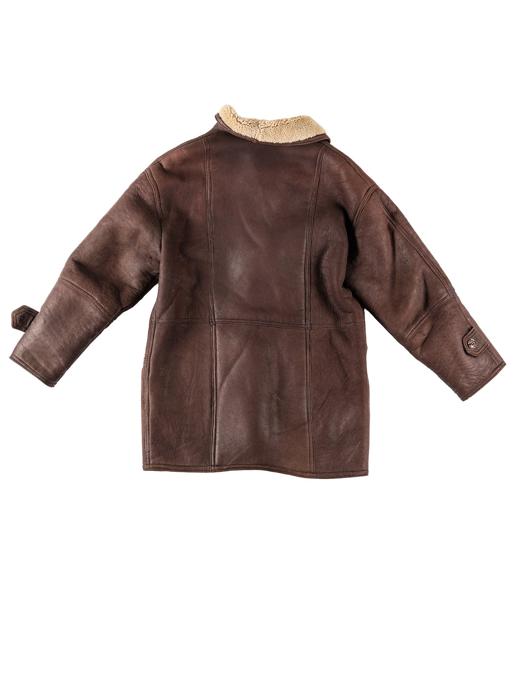 Vintage 80's Men Sheepskin Coat in BrownVN115