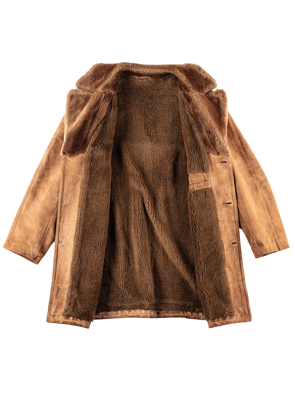 Vintage 70's Men Sheepskin Coat in Brown