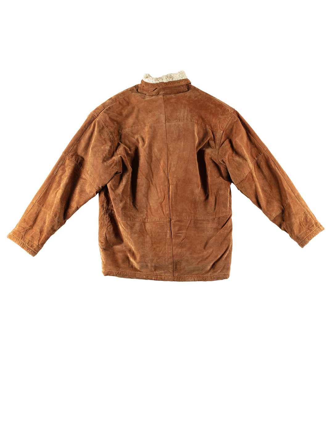 Vintage 80's Men Faux Sheepskin Coat in BrownVN196
