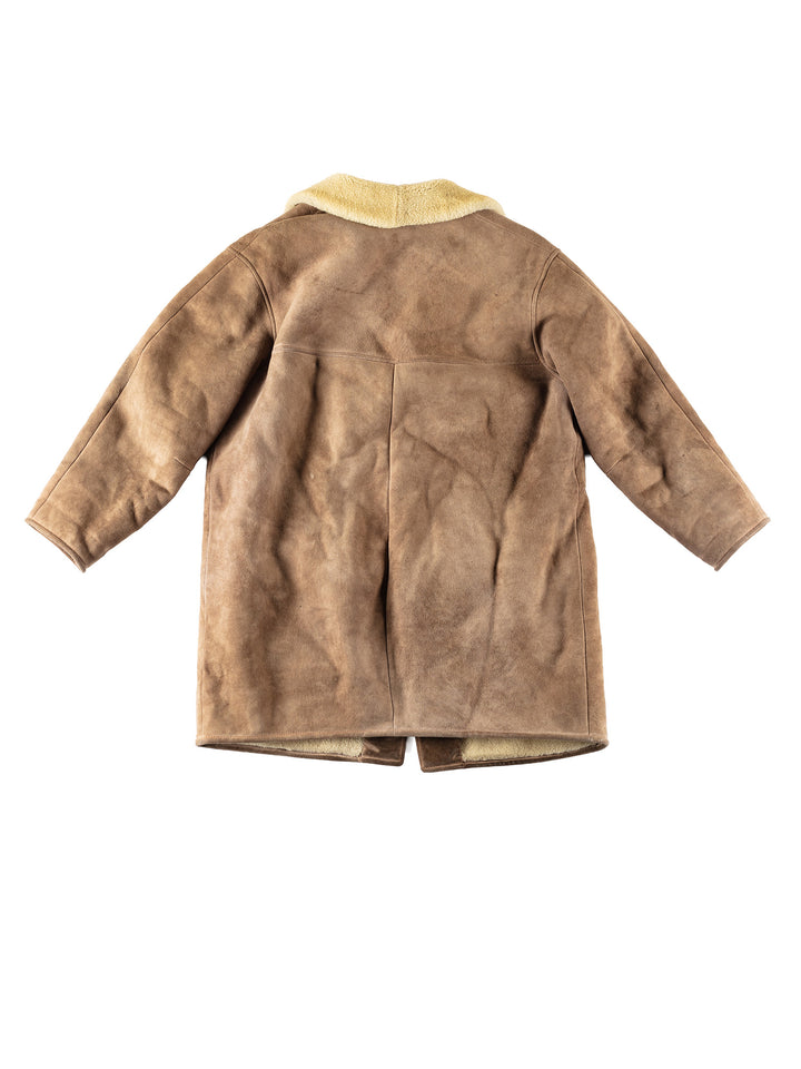 Vintage 80's Men Sheepskin Coat in BeigeVN399