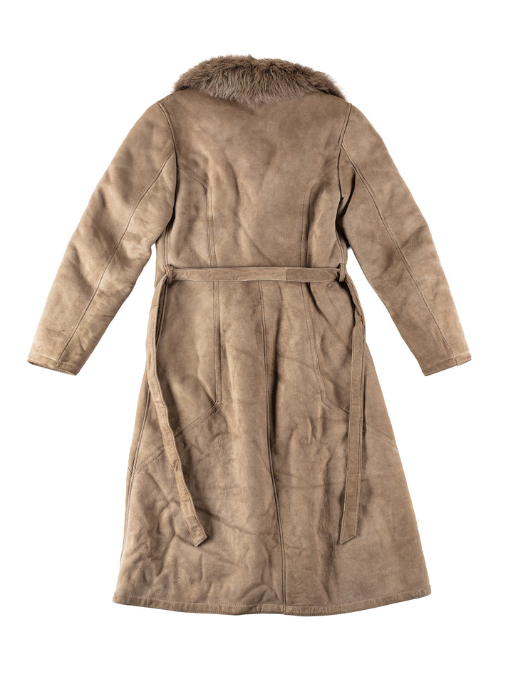 Vintage 70's Women Sheepskin Coat in BeigeMN145