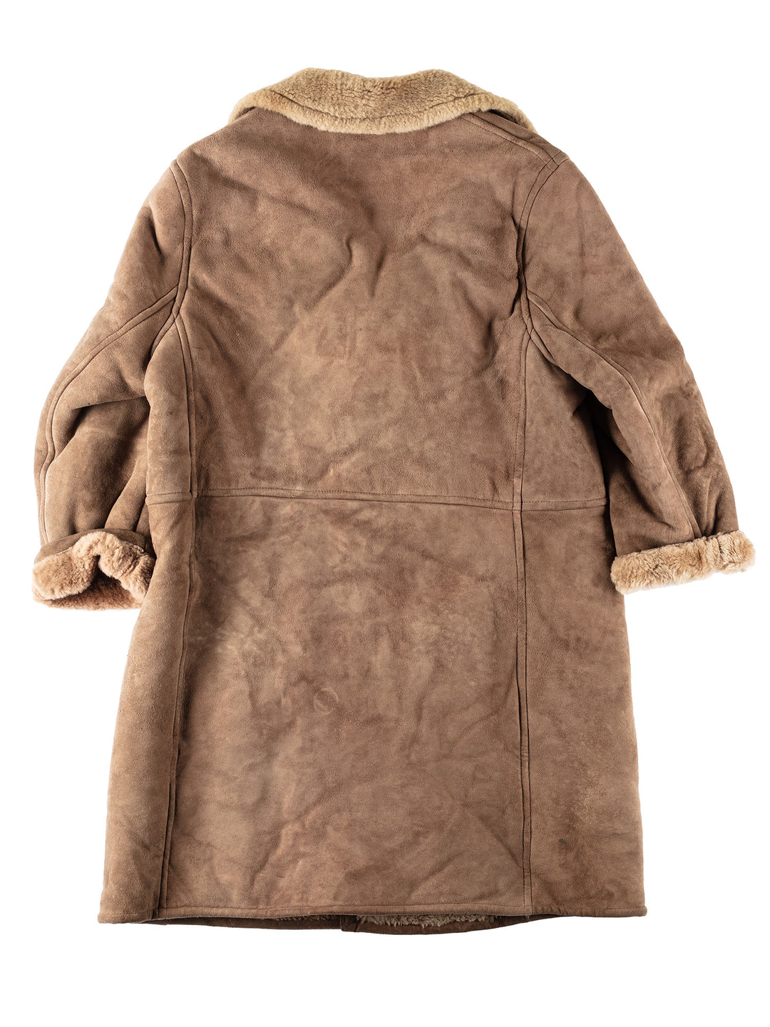 Vintage 80's Men Sheepskin Coat in BrownVN118