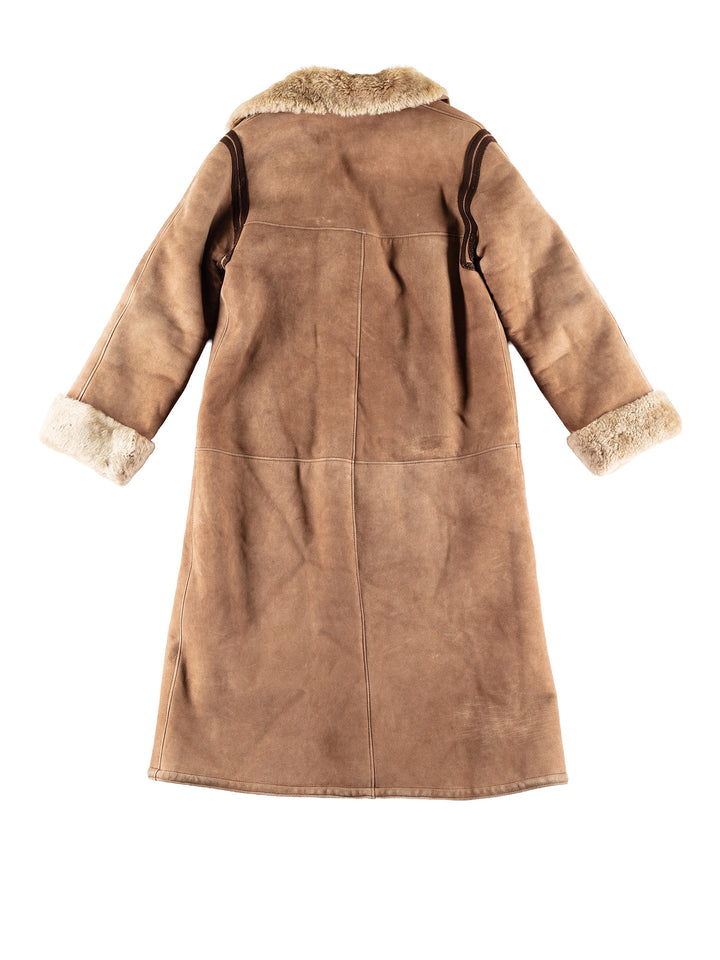 Vintage 70's Women Sheepskin Coat in BrownMN438
