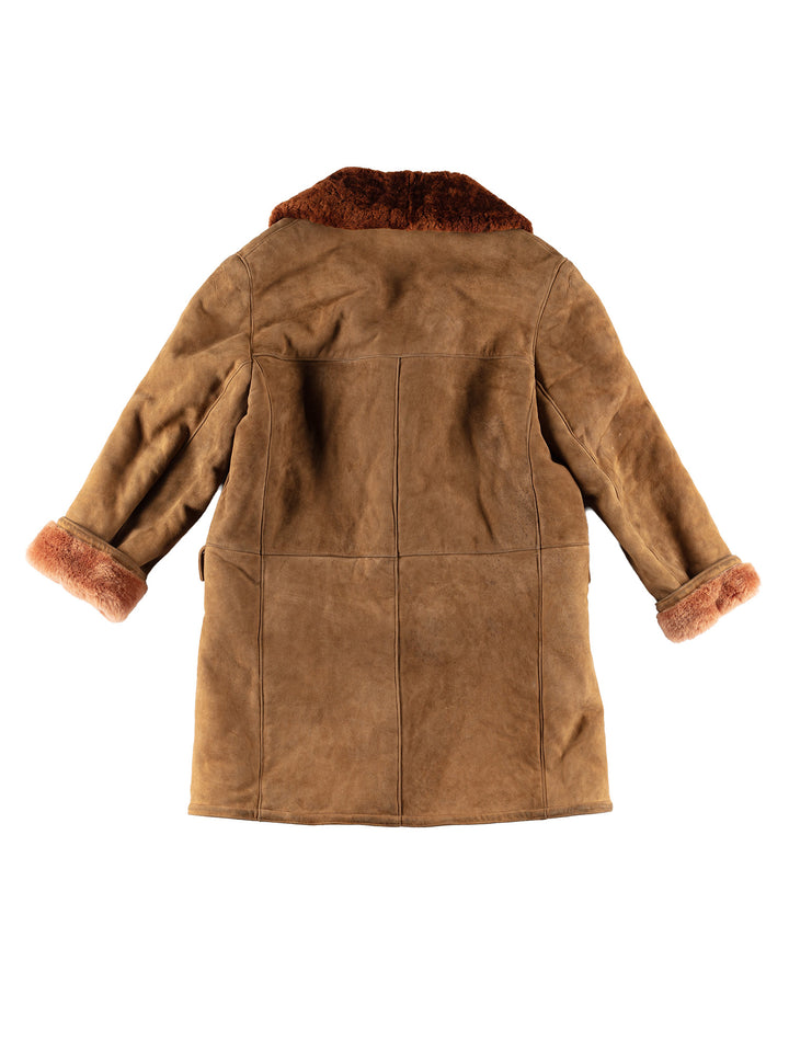 Vintage 70's Men Sheepskin Coat in BrownVN501