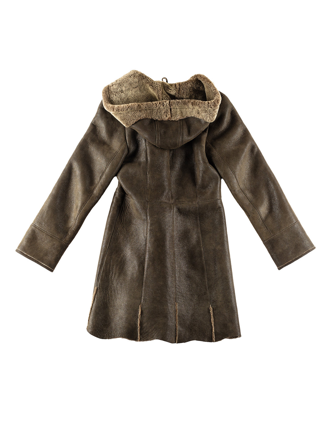 Vintage 70's Women Sheepskin Coat in GreenMN248