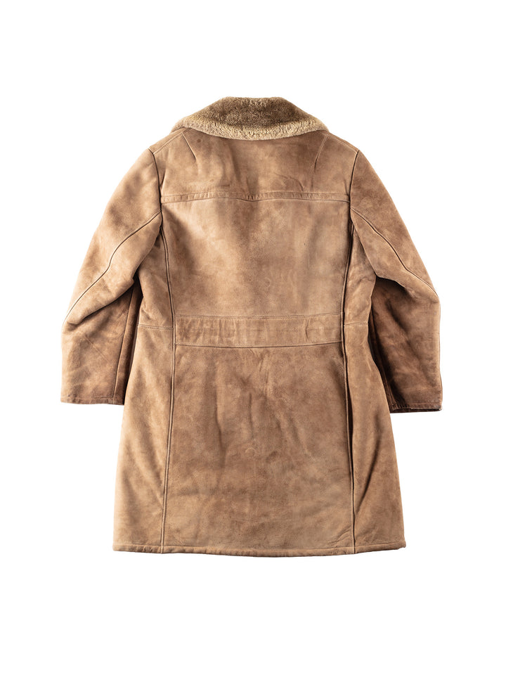 Vintage 70's Men Sheepskin Coat in BrownVN153