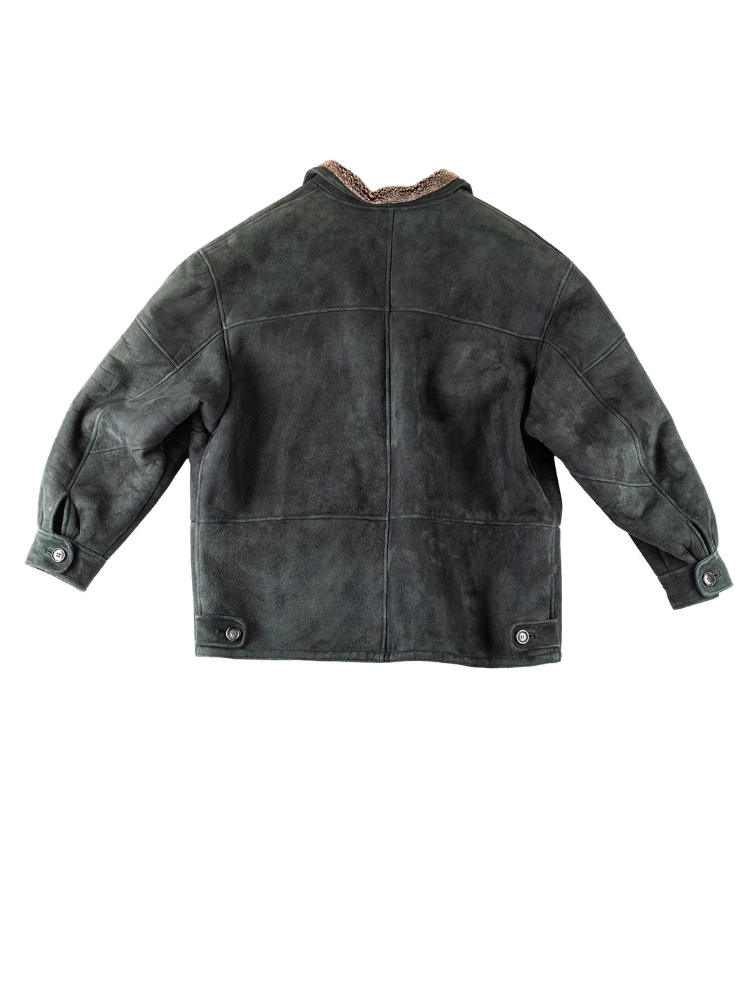 Vintage 90's Men Sheepskin Coat in GreenVN265