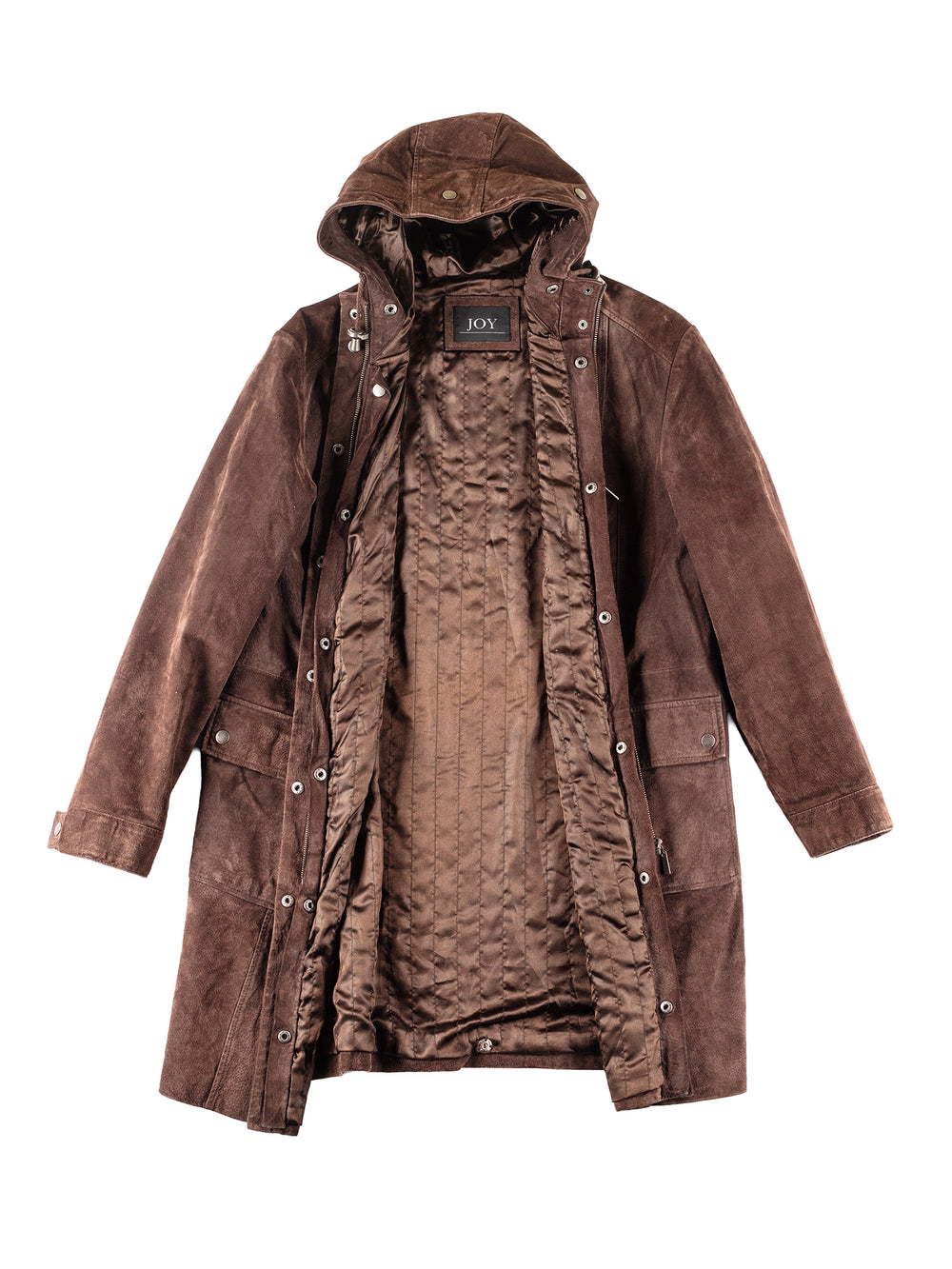 Vintage 00's Women Suede Coat in Brown