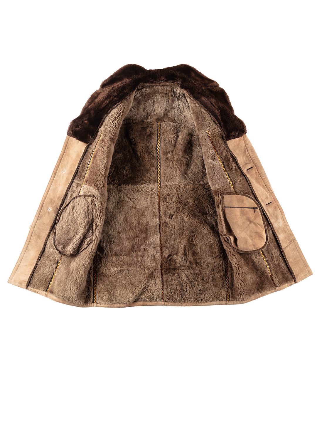 Vintage 70's Men Sheepskin Coat in BeigeVN144