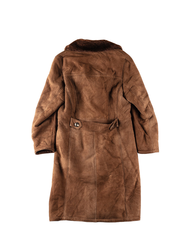Vintage 70's Men Sheepskin Coat in BrownVN317
